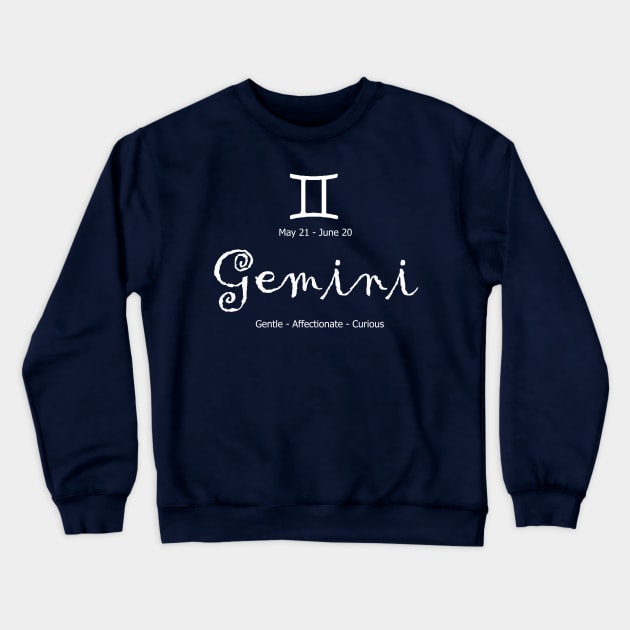 Gemini astrological sign design Crewneck Sweatshirt by halazidan